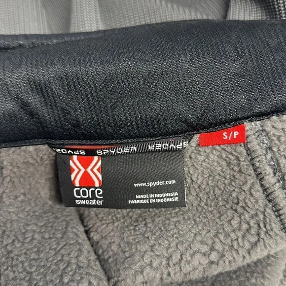 Spyder Foremost Jacket Coat Heavy Weight Core Sweater Full Zip Gray Black Small - Picture 9 of 11